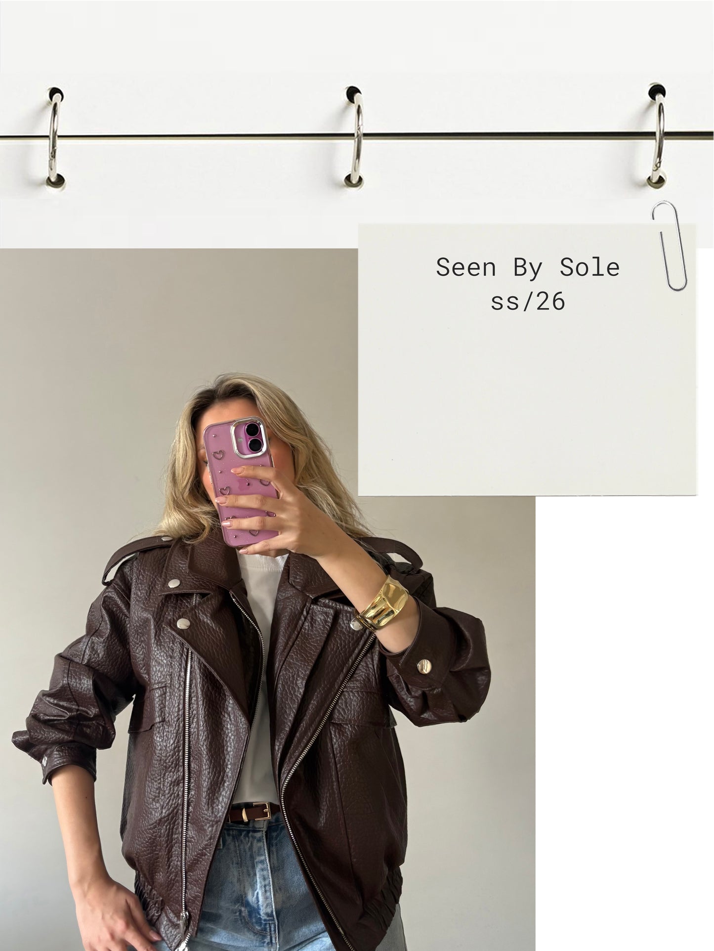 Kadın Acı Kahve Premium Suni Deri Ceket