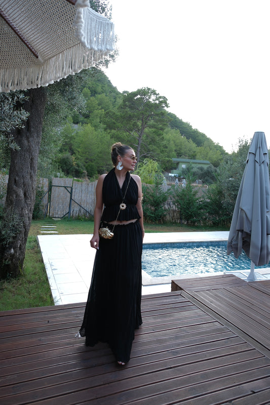 Trend siyah alt üst set